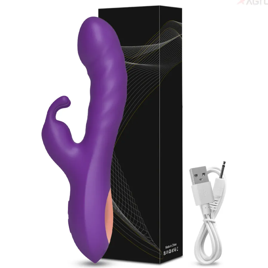 marielove Rabbit Vibrator|Stossvibrator|20cm Rabbit Vibrator 2in1 Stimulation