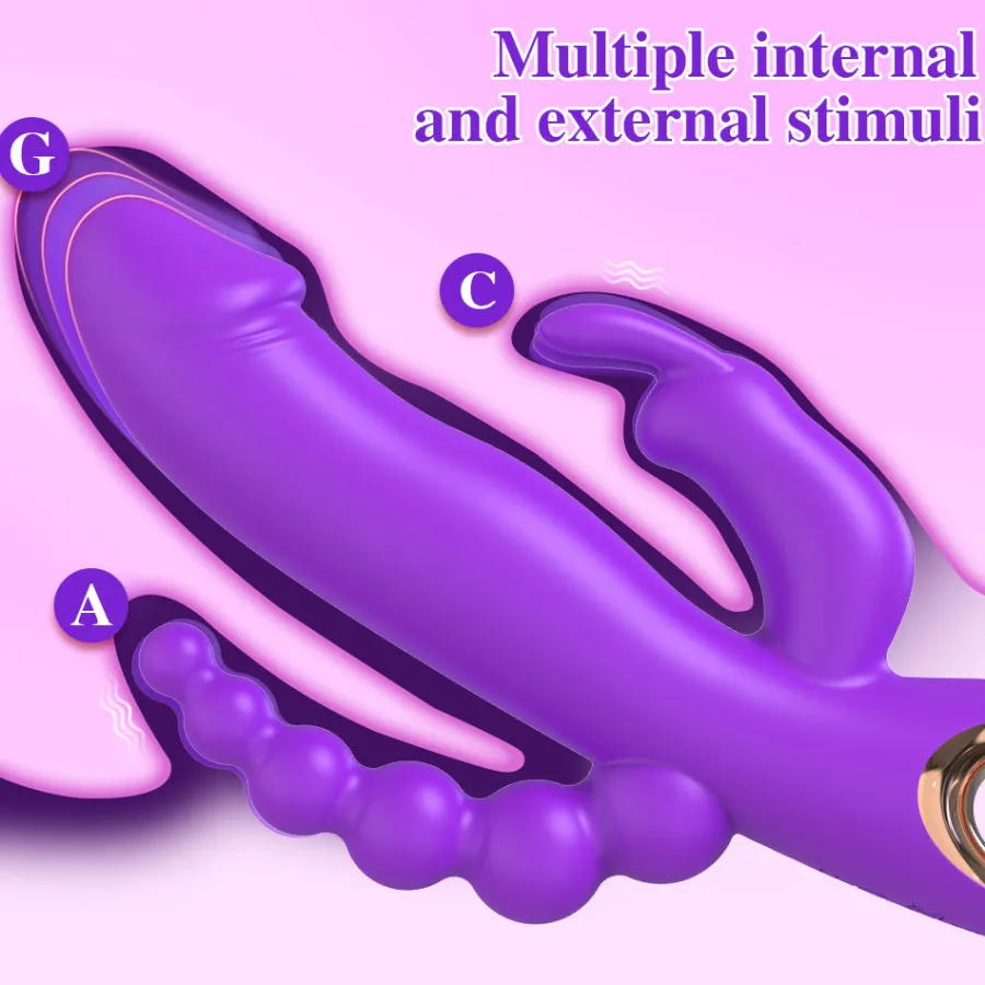 marielove Rabbit Vibrator|Stossvibrator|20cm Rabbit Vibrator 3in1 Stimulation