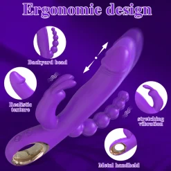 marielove Rabbit Vibrator|Stossvibrator|20cm Rabbit Vibrator 3in1 Stimulation