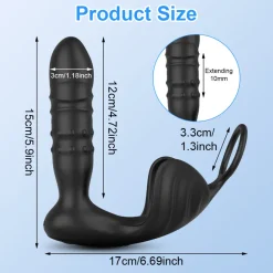 marielove Analplug|Prostatavibrator|Cockring mit Prostata und Hoden Vibrator mit App