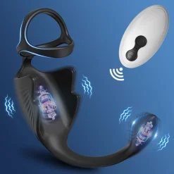 marielove Analplug|Prostatavibrator|Cockring mit Prostata und Hoden Vibrator mit Fernbedienung