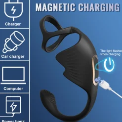 marielove Analplug|Prostatavibrator|Cockring mit Prostata und Hoden Vibrator mit Fernbedienung