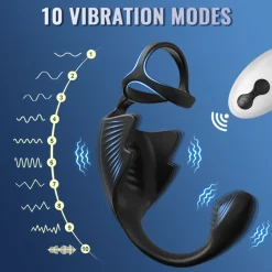 marielove Analplug|Prostatavibrator|Cockring mit Prostata und Hoden Vibrator mit Fernbedienung