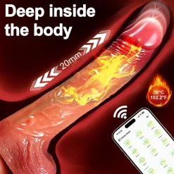 marielove Anal Dildo|Saugnapfdildo|Dildo Vibrator mit Heiz-, Stoß-, Rotationsfunktion & App