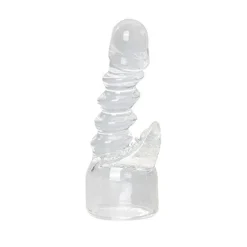 marielove Massagestab Aufsätze|Doppelvibrator|Magic Wand Aufsatz Klar 40mm