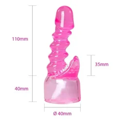 marielove Massagestab Aufsätze|Doppelvibrator|Magic Wand Aufsatz Pink 40mm