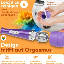 marielove Massagestäbe|Magic Wand Vibrator|Magic Wand Vibrator Magic Wand Netz Lila