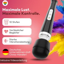 marielove Massagestäbe|Magic Wand Vibrator|Magic Wand Vibrator Magic Wand Netz Schwarz