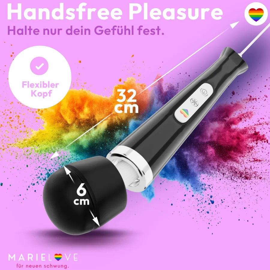 marielove Massagestäbe|Magic Wand Vibrator|Magic Wand Vibrator Magic Wand Netz Schwarz