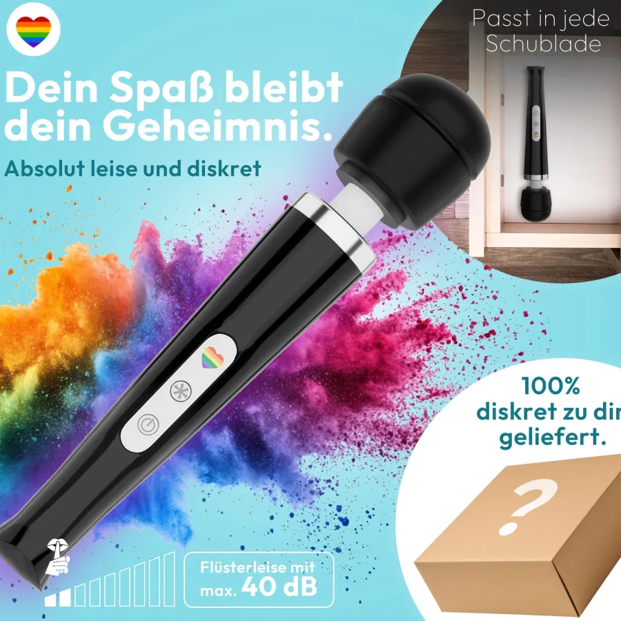 marielove Massagestäbe|Magic Wand Vibrator|Magic Wand Vibrator Magic Wand Akku Schwarz