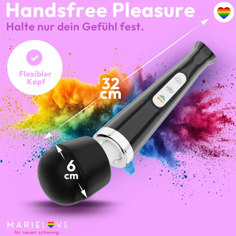 marielove Massagestäbe|Magic Wand Vibrator|Magic Wand Vibrator Magic Wand Akku Schwarz
