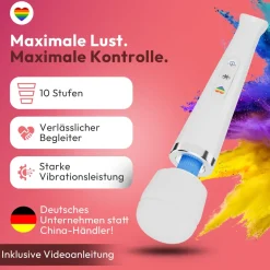 marielove Massagestäbe|Magic Wand Vibrator|Magic Wand Vibrator Magic Wand Akku Weiß