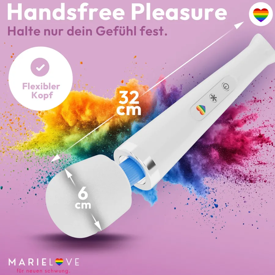 marielove Massagestäbe|Magic Wand Vibrator|Magic Wand Vibrator Magic Wand Akku Weiß