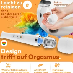 marielove Massagestäbe|Magic Wand Vibrator|Magic Wand Vibrator Magic Wand Akku Weiß