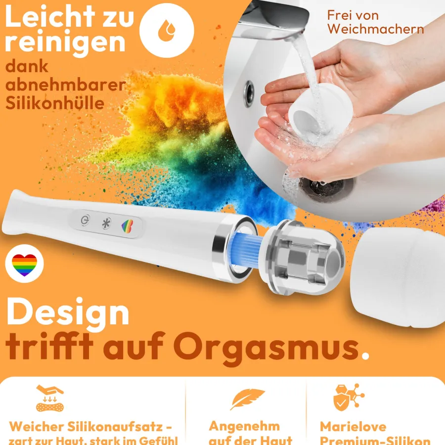 marielove Massagestäbe|Magic Wand Vibrator|Magic Wand Vibrator Magic Wand Akku Weiß