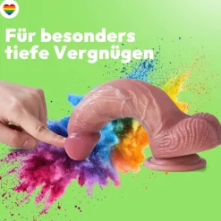 marielove Anal Dildo|Saugnapfdildo|realistischer 21cm Saugnapfdildo mit Hoden