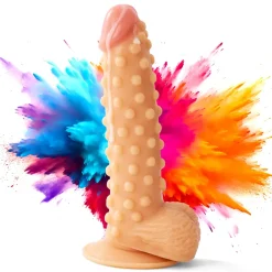 marielove Anal Dildo|Saugnapfdildo|realistischer 24cm Saugnapfdildo mit Hoden und Noppen