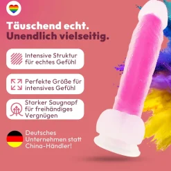 marielove Saugnapfdildo|Saugnapfdildo 20cm Dildo der im Dunklen leuchtet