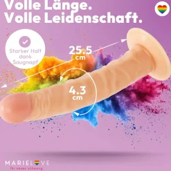 marielove Anal Dildo|Dildo Für Männer|255mm Dildo no Vibrator Sex Toy Saugnapf Penis Anal PVC 3D Adern Schaft