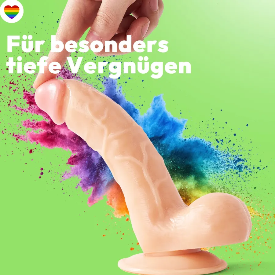 marielove Anal Dildo|Dildo Für Männer|215mm Dildo no Vibrator Sex Toy Saugnapf Penis Anal PVC 3D Adern Hoden