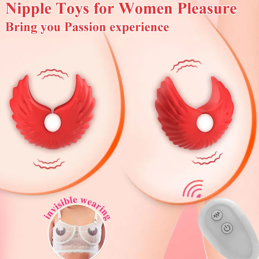 marielove Xxl Vibrator|Paarvibrator|Nippel Vibrator Brustwarzen Stimulator Wasserdicht USB GM-537 Rot