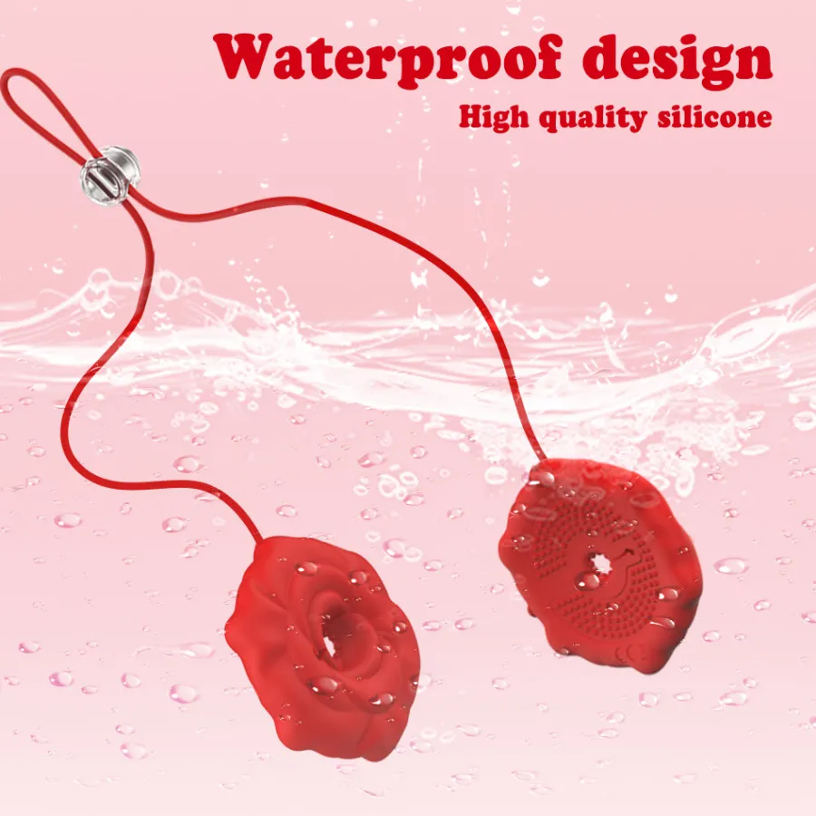 marielove G-Punkt Vibrator|Xxl Vibrator|Nippel Vibrator Brustwarzen Stimulator Wasserdicht USB GM-519 Rot