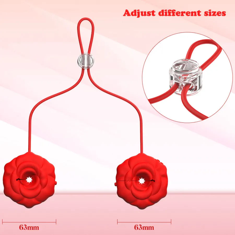 marielove G-Punkt Vibrator|Xxl Vibrator|Nippel Vibrator Brustwarzen Stimulator Wasserdicht USB GM-519 Rot