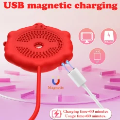 marielove G-Punkt Vibrator|Xxl Vibrator|Nippel Vibrator Brustwarzen Stimulator Wasserdicht USB GM-519 Rot