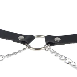 marielove Accessoires|PU Leder Bondage Harness Slip mit Kette SM Panty Strap verstellbar
