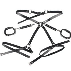 marielove Accessoires|Sexy Bondage Gürtel Beinring PU Leder Kette Punk Strap verstellbar