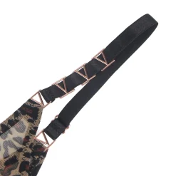 marielove Strings|Sexy Leopard Print Mesh String Damen, 88% Polyamid, 12% Elastan, transparent & dehnbar