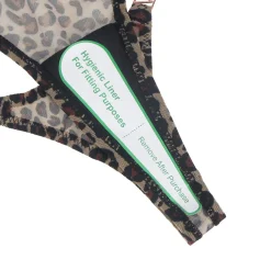 marielove Strings|Sexy Leopard Print Mesh String Damen, 88% Polyamid, 12% Elastan, transparent & dehnbar