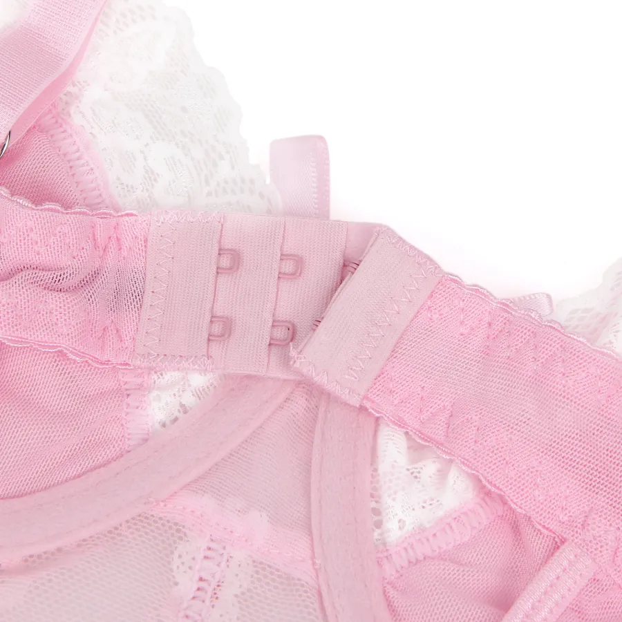 marielove Nachtwäsche|exy Pinke Rüchen-Nachtkeid – pitze & trape, verführeriche ingerie