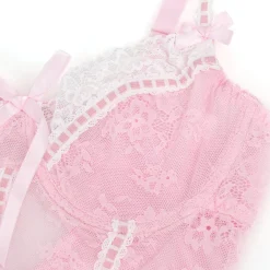 marielove Nachtwäsche|exy Pinke Rüchen-Nachtkeid – pitze & trape, verführeriche ingerie