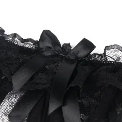marielove Strings|Sexy Schwarze Open-Crotch Spitze Panty, 88% Nylon, 12% Spandex, verführerisch