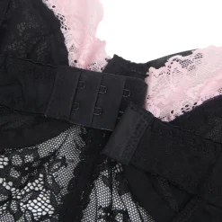 marielove Nachtwäsche|exy chwarze Rüchen-Nachtkeid – pitze, trape & verführeriche ingerie