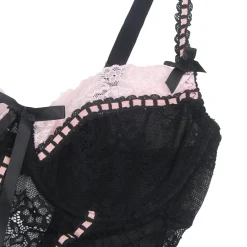 marielove Nachtwäsche|exy chwarze Rüchen-Nachtkeid – pitze, trape & verführeriche ingerie