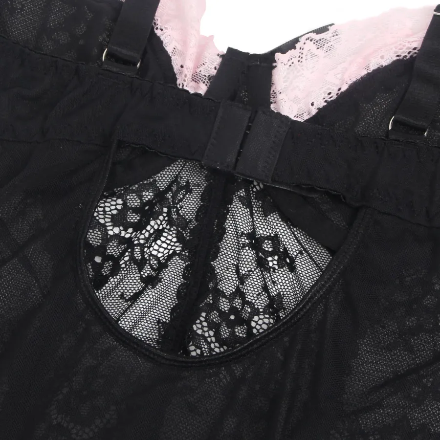 marielove Nachtwäsche|exy chwarze Rüchen-Nachtkeid – pitze, trape & verführeriche ingerie