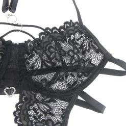 marielove Bikini Sets|exy chwarze pitzen-ingerie et – BH, ip & trape, verführeriche Deou