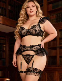 marielove Bikini Sets|exy chwarze pitzen-ingerie et – BH, ip & trape, verführeriche Deou