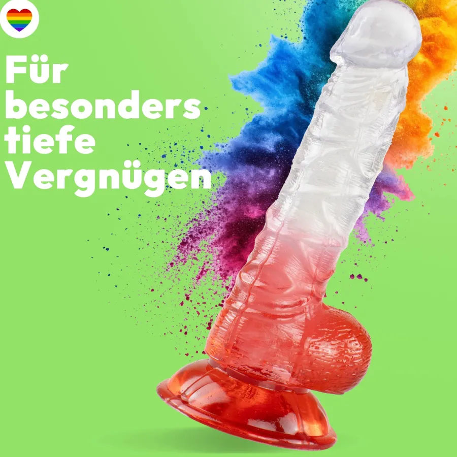 marielove Anal Dildo|Saugnapfdildo|Texturierter Dildo mit Saugnapf 20 cm 4 Farben