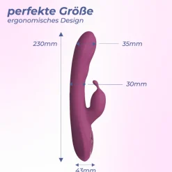 marielove Rabbit Vibrator|Stossvibrator|Tracy's Dog Alpha 3in1 Premium G-Punkt-Saug- und Rabbit-Vibrator für Frauen