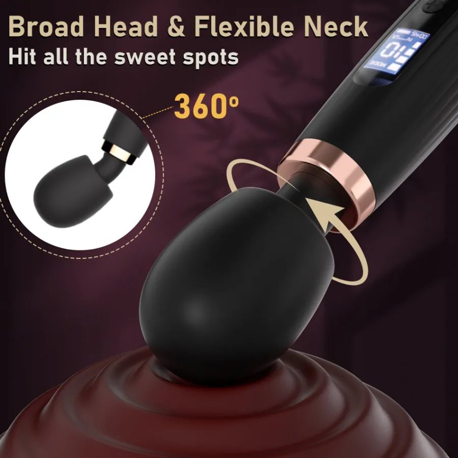 marielove Xxl Vibrator|Paarvibrator|Vibrator Magic Wand Stimulation Vagina GM-544 Schwarz