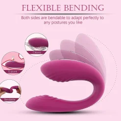 marielove Xxl Vibrator|Paarvibrator|Vibrator Stimulation Klitoris Wasserdicht USB GM-307 Pink