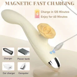 marielove Xxl Vibrator|Paarvibrator|Vibrator Stimulation Klitoris Wasserdicht USB GM-559 Weiß
