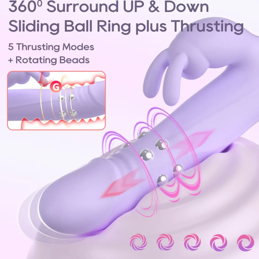 marielove Xxl Vibrator|Paarvibrator|Vibrator Stimulation Klitoris Wasserdicht USB GM-567 Lila