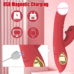 marielove Xxl Vibrator|Paarvibrator|Vibrator Stimulation Klitoris Wasserdicht USB GM-510 Rot