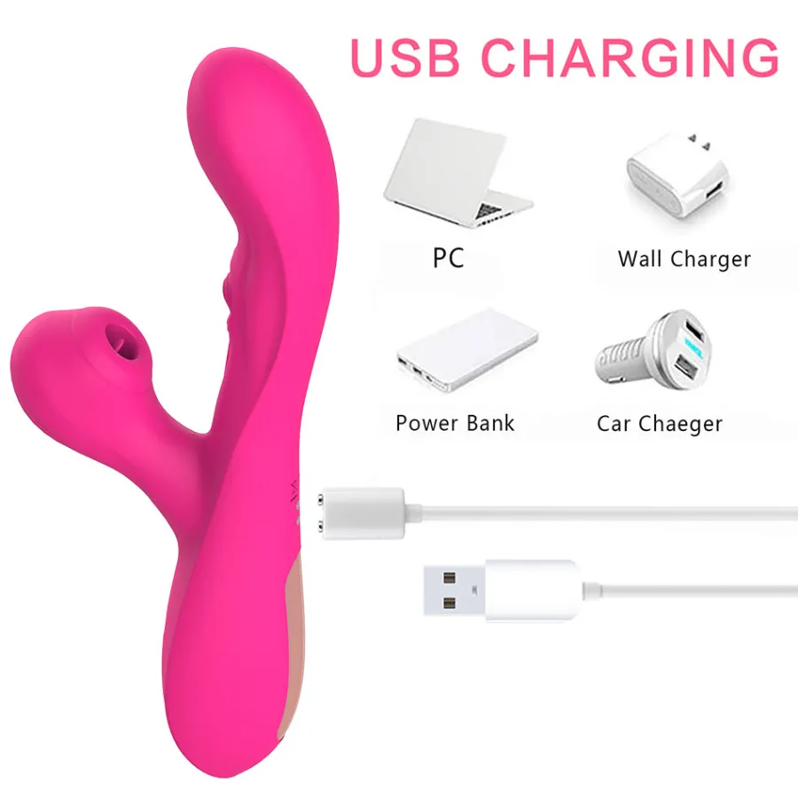 marielove Xxl Vibrator|Paarvibrator|Vibrator Stimulation Klitoris Wasserdicht USB GM-323 Pink