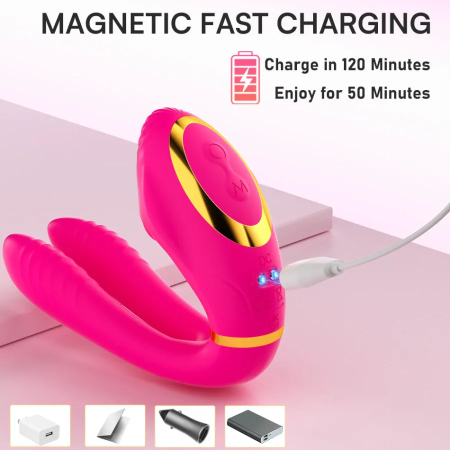 marielove Xxl Vibrator|Paarvibrator|Vibrator Stimulation Klitoris Wasserdicht USB GM-678 Pink