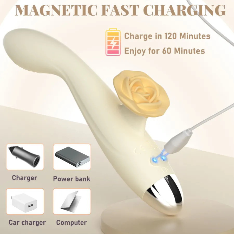 marielove Xxl Vibrator|Paarvibrator|Vibrator Stimulation Klitoris Wasserdicht USB GM-559 Rosa